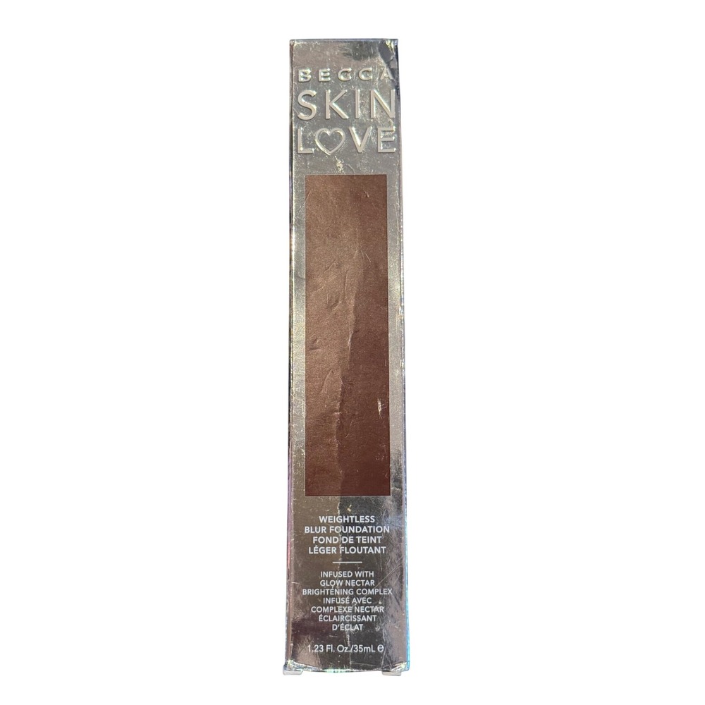 BECCA Skin Love Weightless Blur Foundation Mahogany 1.23oz 35ml Glow Nectar New